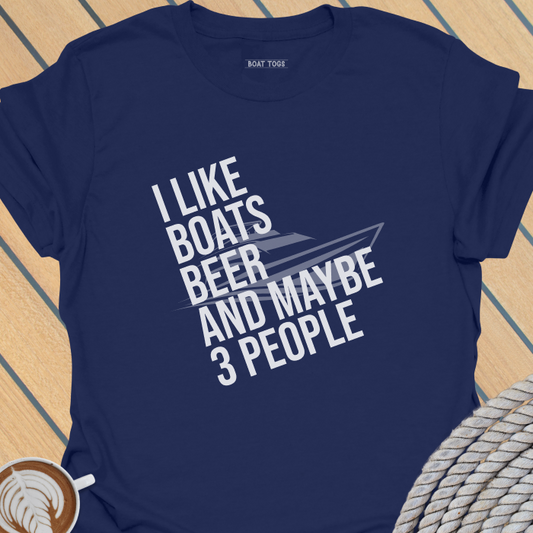 Like boats beer 3 people T-shirt