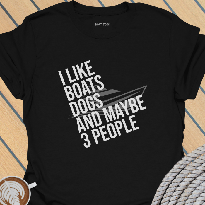 Like boats dogs 3 people T-shirt