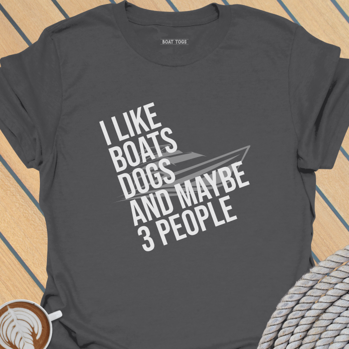 Like boats dogs 3 people T-shirt