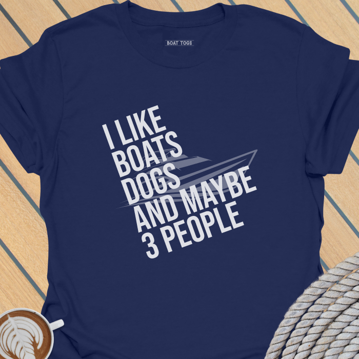 Like boats dogs 3 people T-shirt
