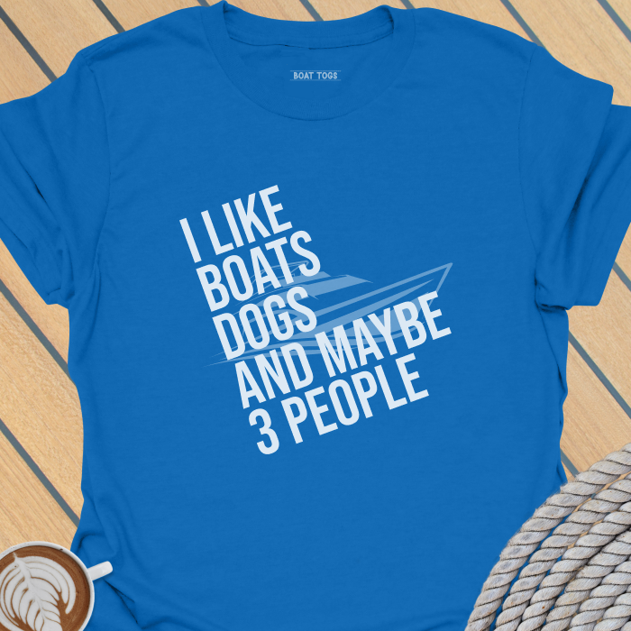 Like boats dogs 3 people T-shirt