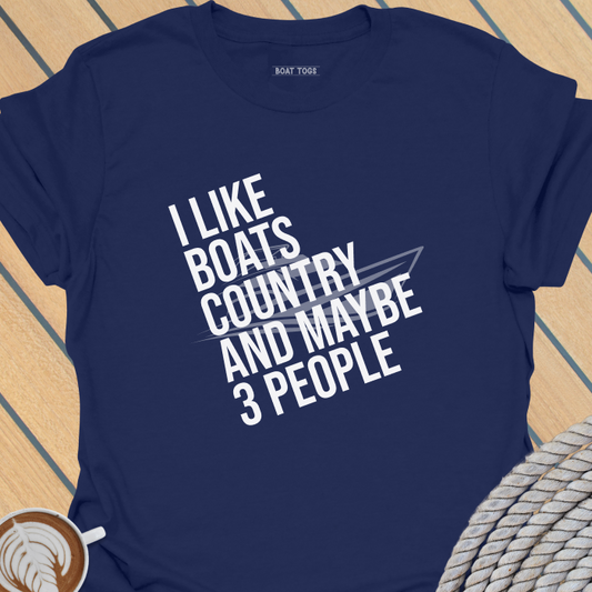 Like boats country 3 people T-shirt