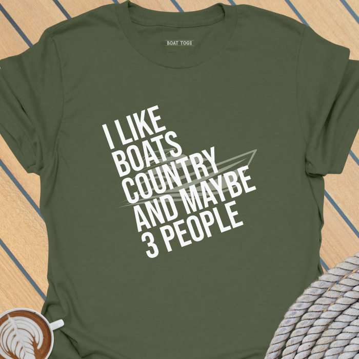 Like boats country 3 people T-shirt
