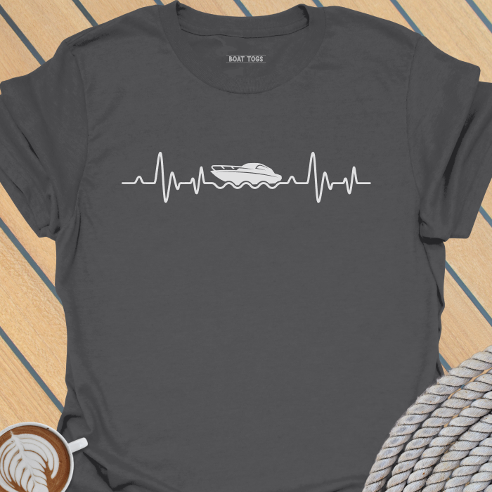 Boating heartbeat T-shirt