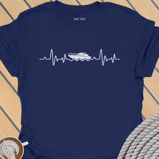 Boating heartbeat T-shirt