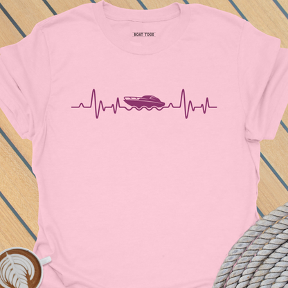 Boating heartbeat T-shirt