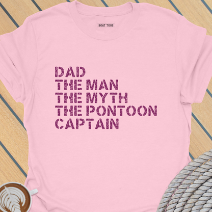 Dad man myth pontoon captain T-shirt
