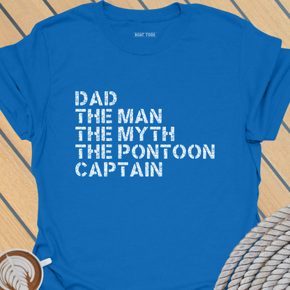 Dad man myth pontoon captain T-shirt
