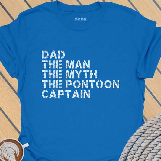 Dad man myth pontoon captain T-shirt