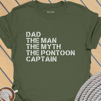 Dad man myth pontoon captain T-shirt