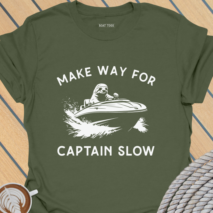 Sloth captain slow T-shirt