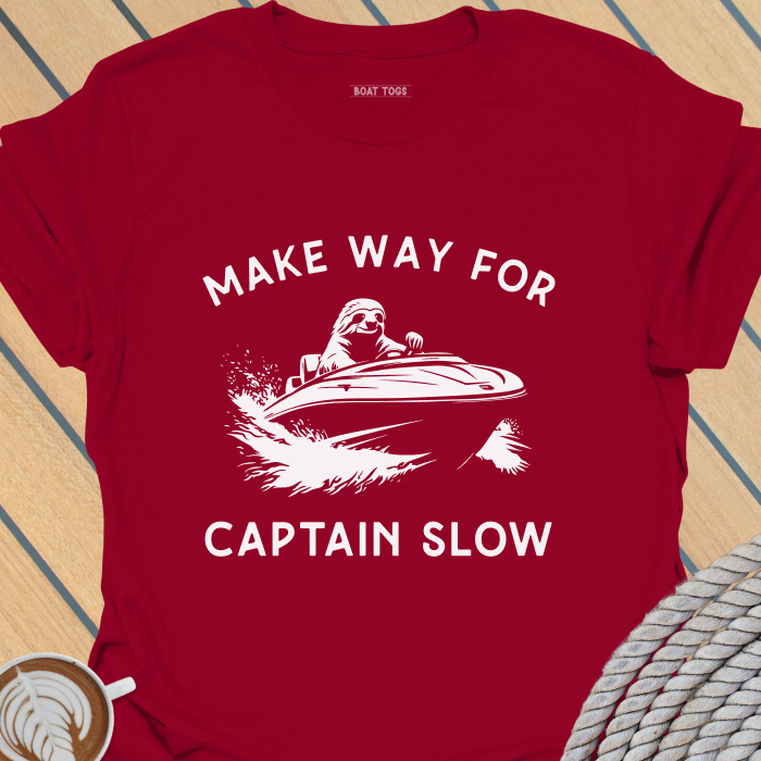 Sloth captain slow T-shirt