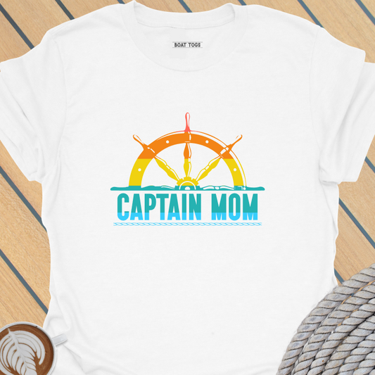 Captain Mom color wheel T-shirt