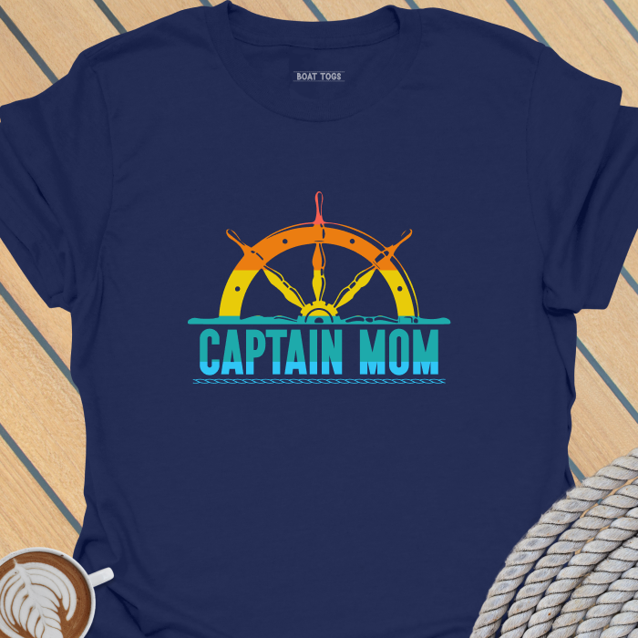 Captain Mom color wheel T-shirt
