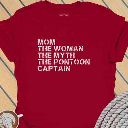 Mom myth pontoon captain T-shirt