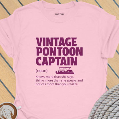 Vintage pontoon captain female T-shirt