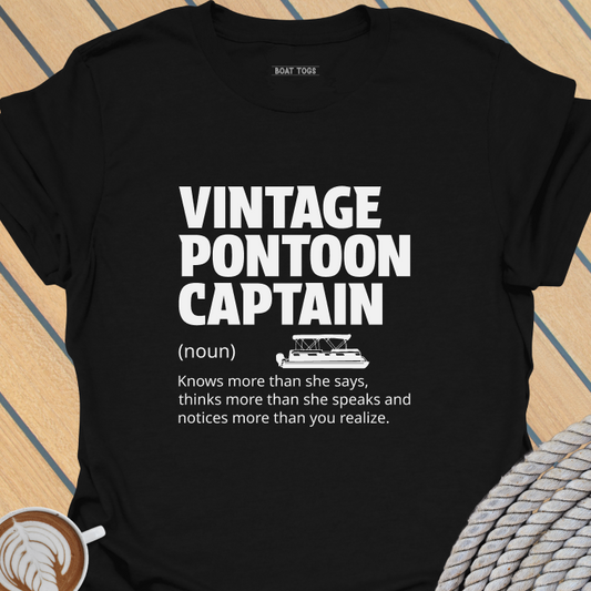 Vintage pontoon captain female T-shirt