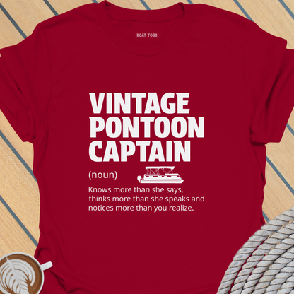 Vintage pontoon captain female T-shirt