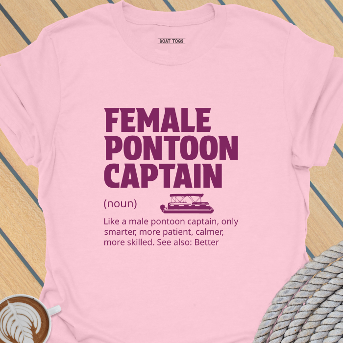 Female pontoon captain T-shirt