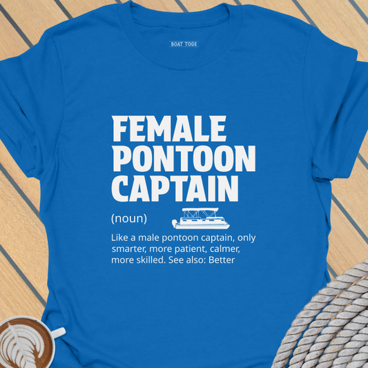 Female pontoon captain T-shirt