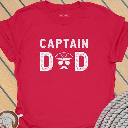 Captain Dad A-face T-shirt