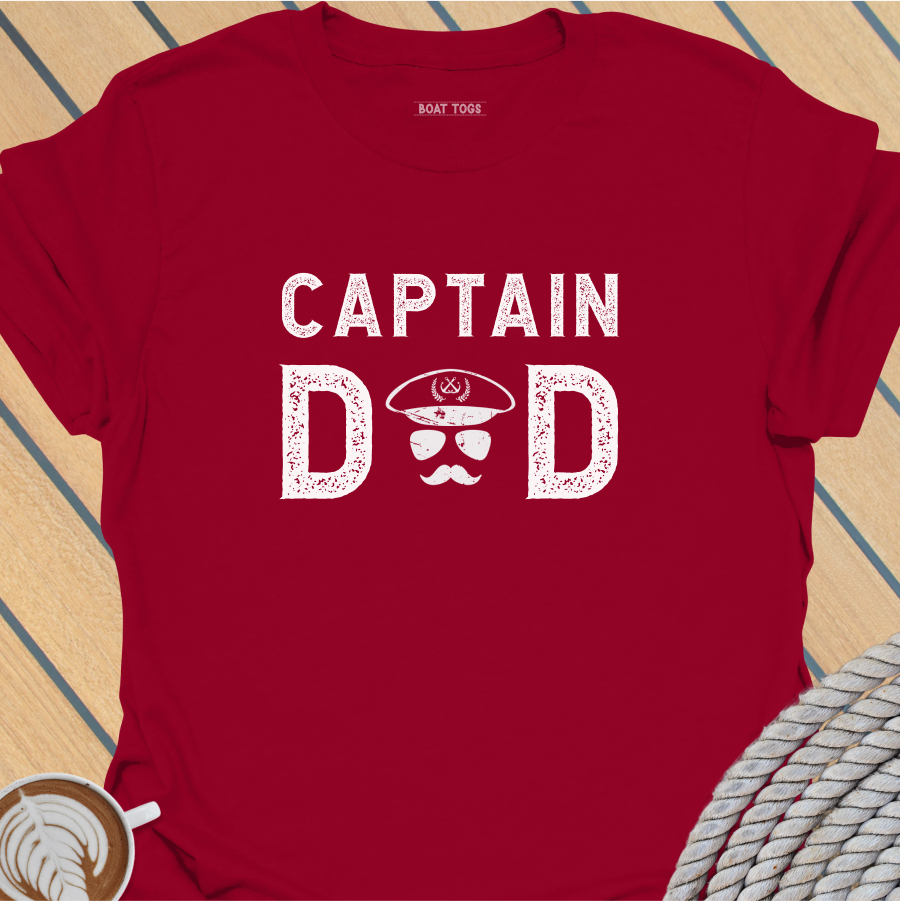 Captain Dad A-face T-shirt