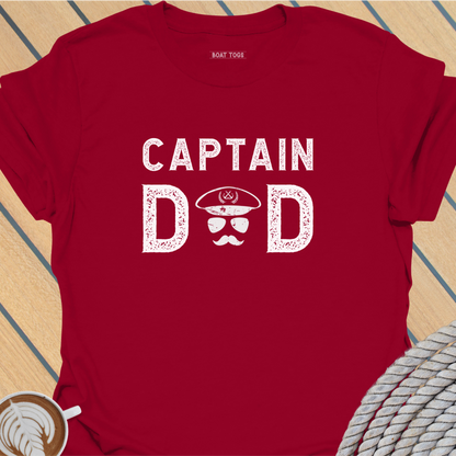 Captain Dad A-face T-shirt