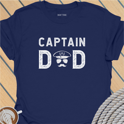 Captain Dad A-face T-shirt