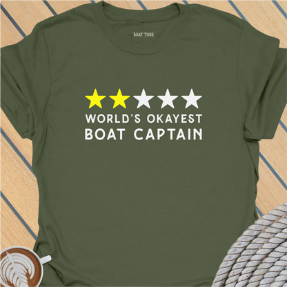 World's okayest boat captain - t-shirt