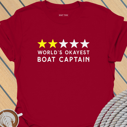 World's okayest boat captain - t-shirt