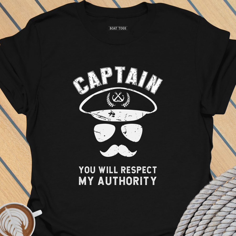 Captain respect authority T-shirt