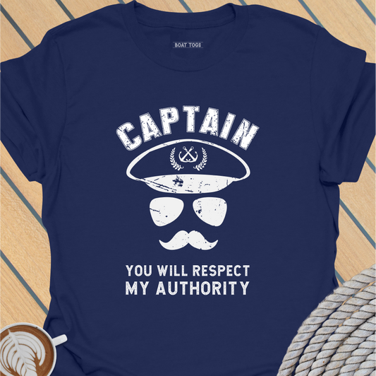 Captain respect authority T-shirt