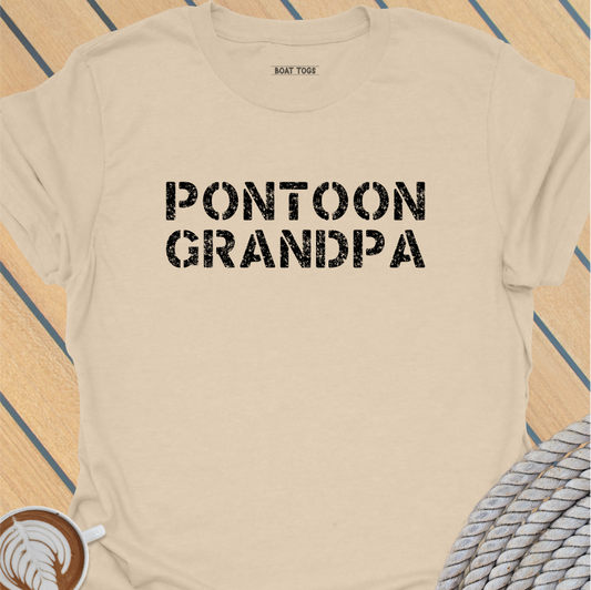 Pontoon Grandpa stencil T-shirt