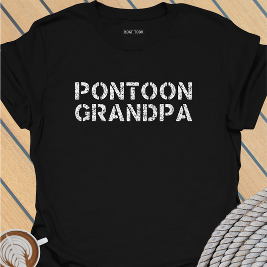 Pontoon Grandpa stencil T-shirt