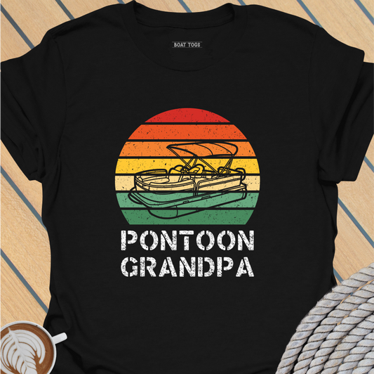 Pontoon Grandpa sunset T-shirt