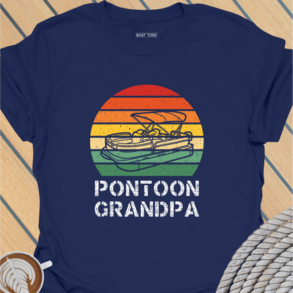 Pontoon Grandpa sunset T-shirt