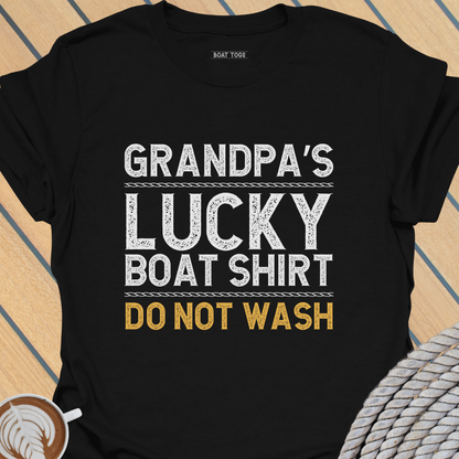 Grandpa lucky boat T-shirt