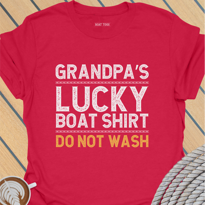 Grandpa lucky boat T-shirt