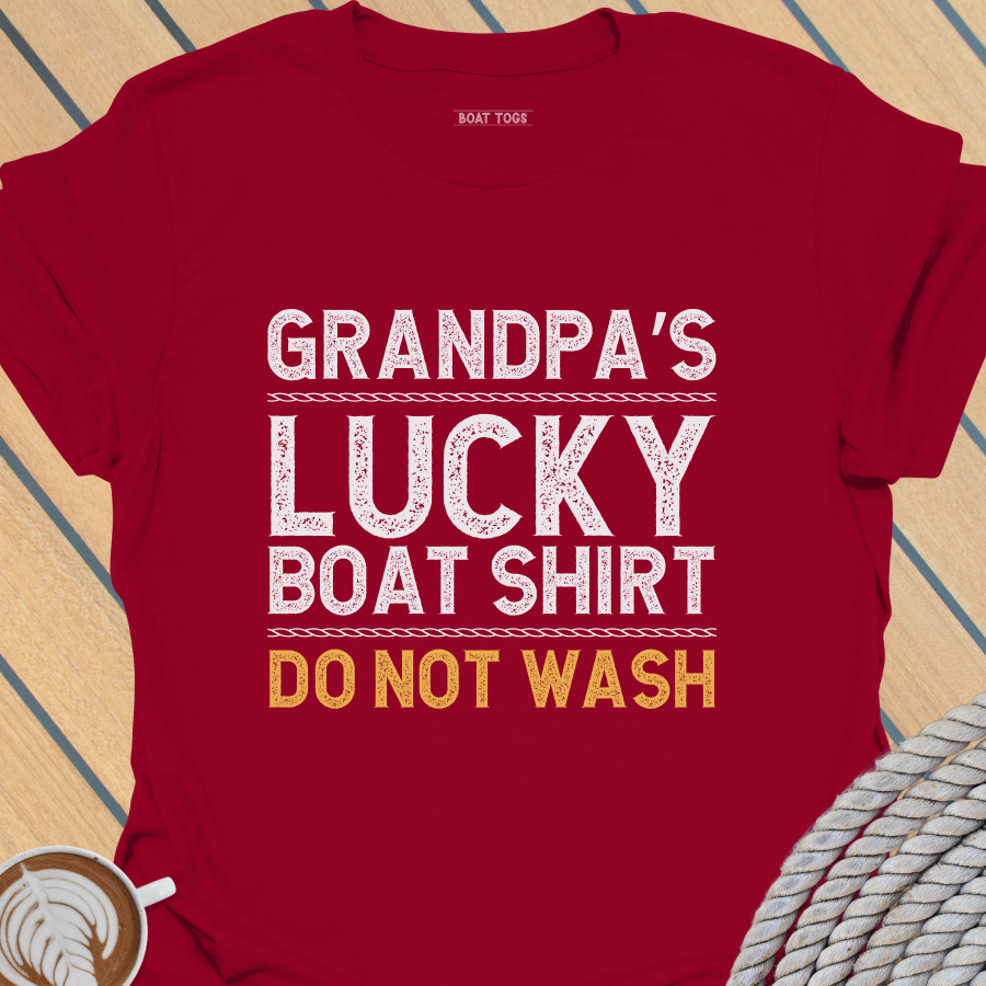 Grandpa lucky boat T-shirt