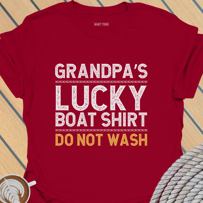 Grandpa lucky boat T-shirt