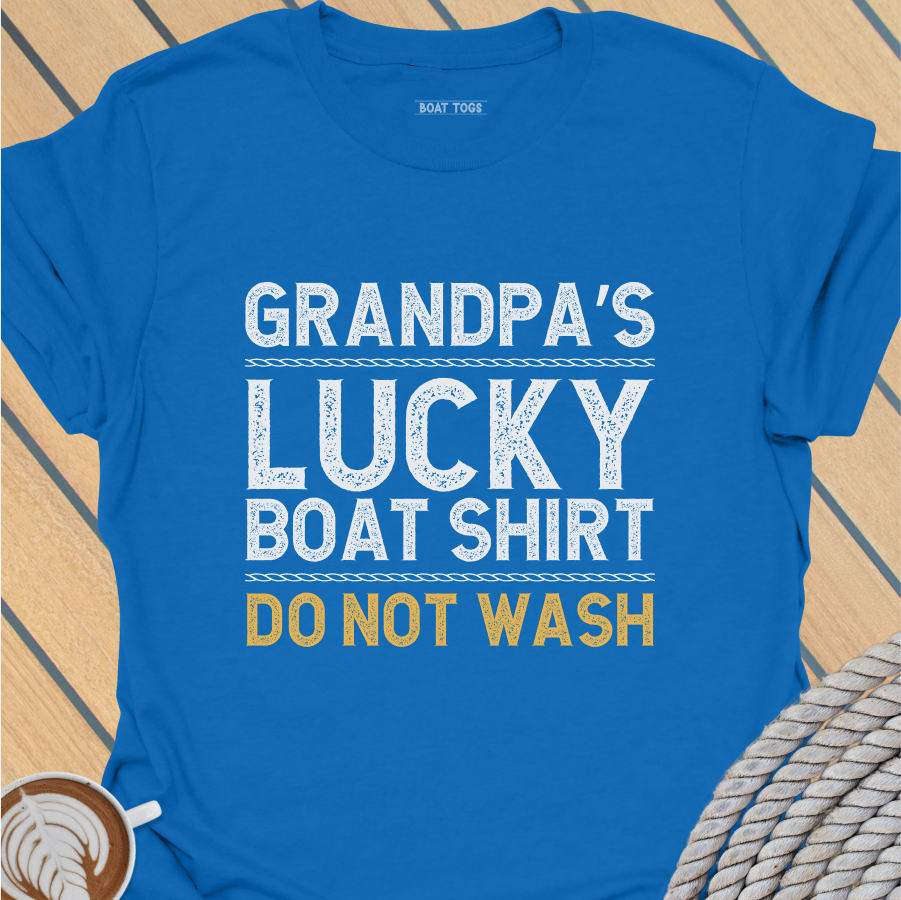 Grandpa lucky boat T-shirt