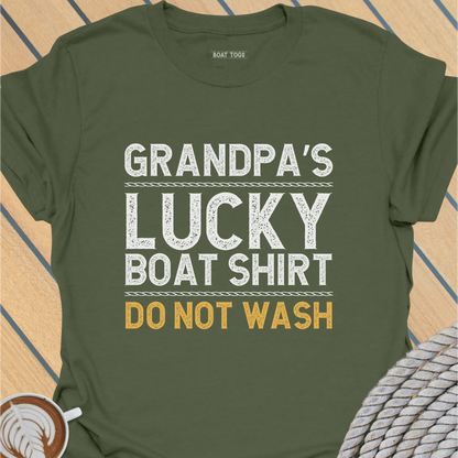Grandpa lucky boat T-shirt