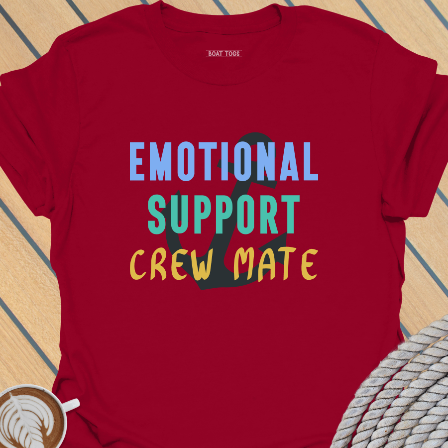 Emotional support crew T-shirt