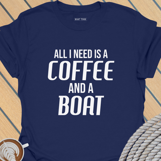 Need coffee and boat T-shirt