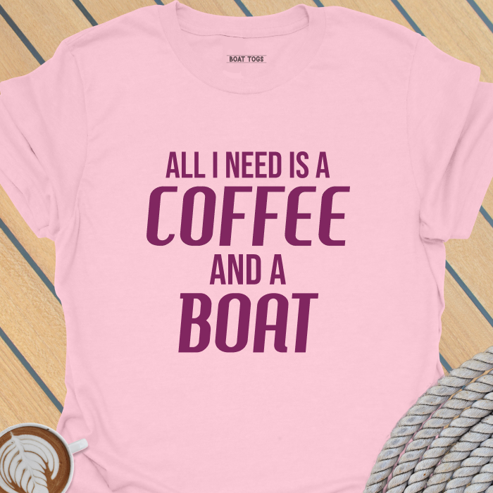 Need coffee and boat T-shirt