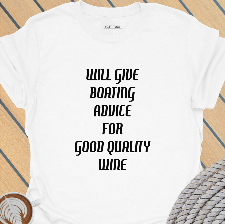 Boating advice for wine T-shirt
