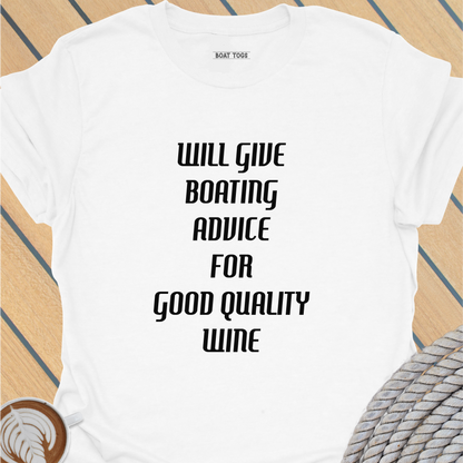 Boating advice for wine T-shirt