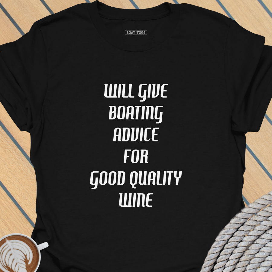 Boating advice for wine T-shirt