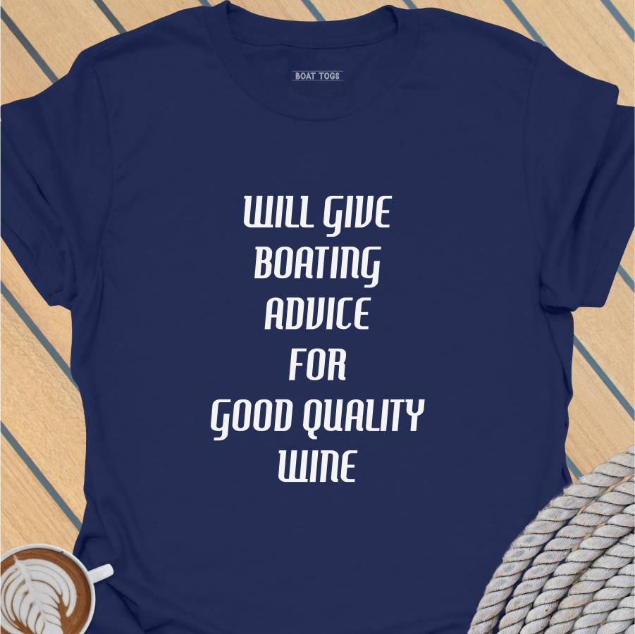 Boating advice for wine T-shirt