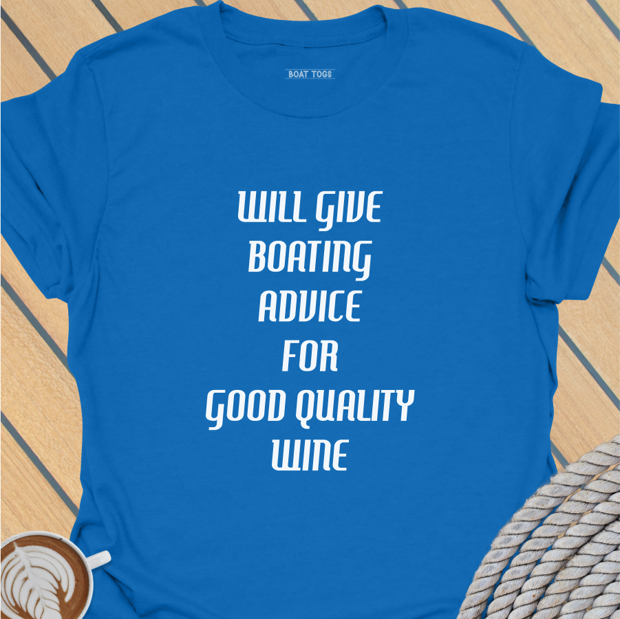 Boating advice for wine T-shirt